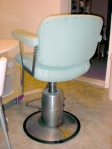Vintage stainless steel barber chair